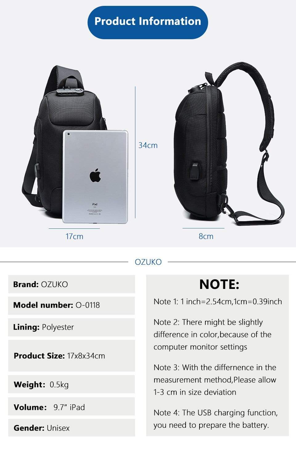 Anti-theft Waterproof Crossbody Backpack - More than a backpack