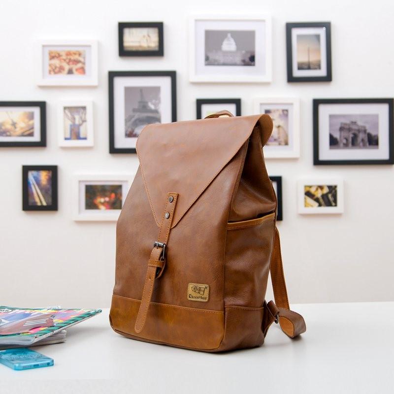 'The Vintage Traveler' - Faux Leather Backpack - More than a backpack