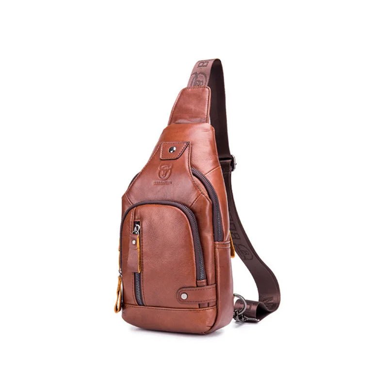 Genuine Leather Crossbody USB Bag - More than a backpack