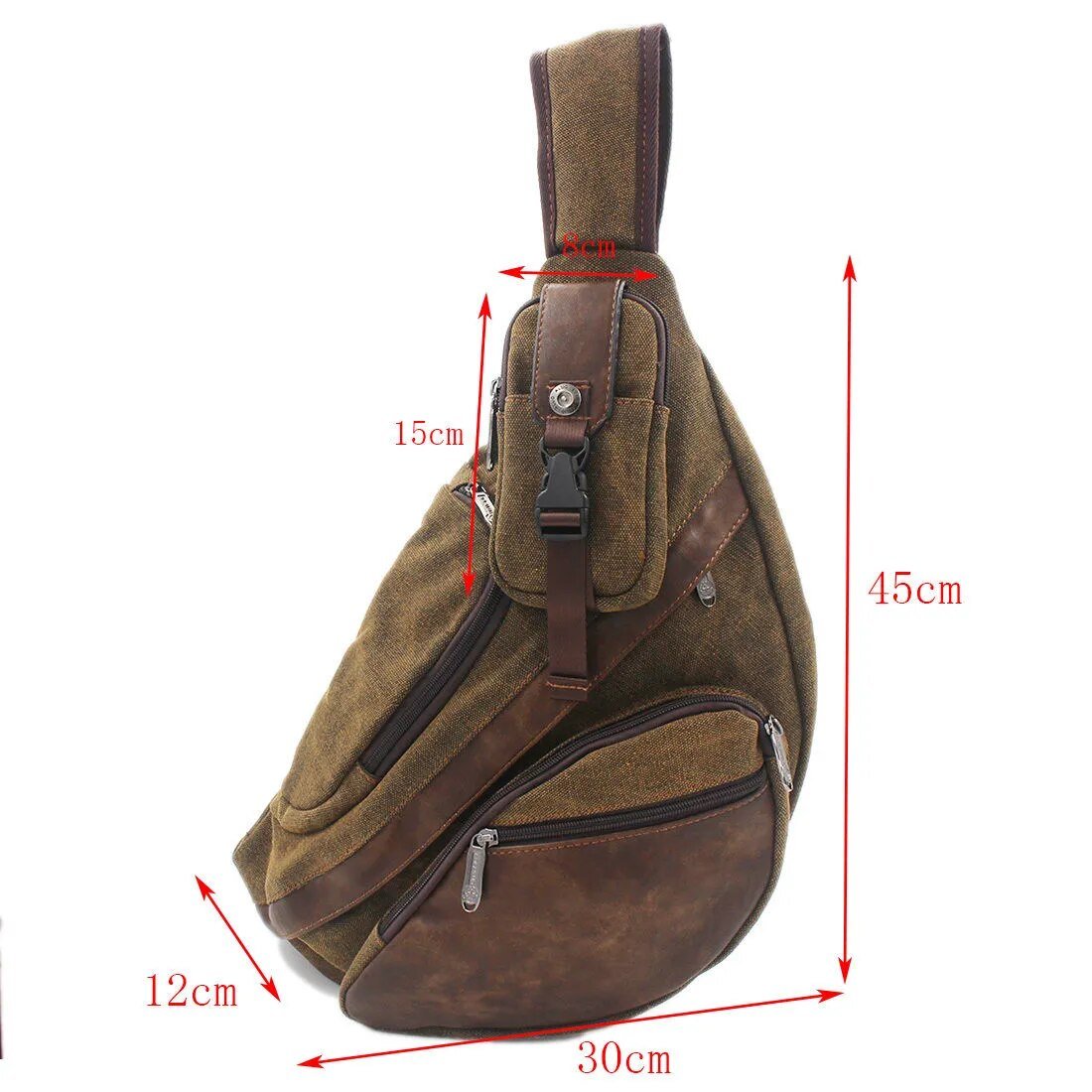 Coffee Canvas Crossbody Backpack - More than a backpack